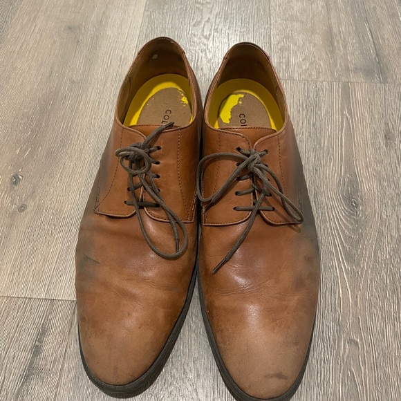 Cole Haan Tan Leather Oxfords - Picture 1 of 9